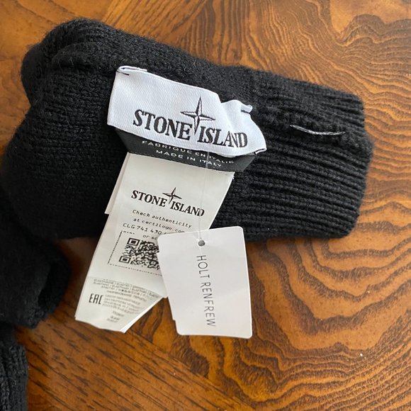 Brand New With Tags Stone Island Wool Fingerless Men's Mittens - Picture 16 of 16